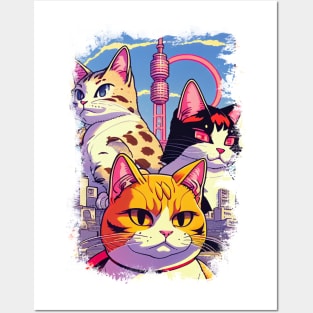 Three Cats Posters and Art